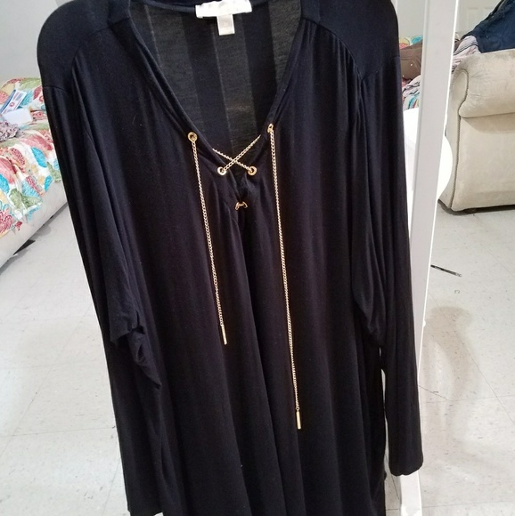 Michael Kors Tops - Plus Size Michael Kors Long Sleeve Blouse